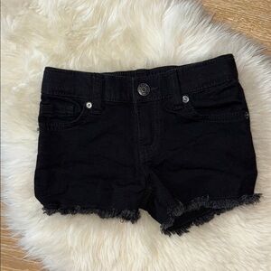 Cat & Jack Black Frayed Hem Girls' XS 4/5 Shorts